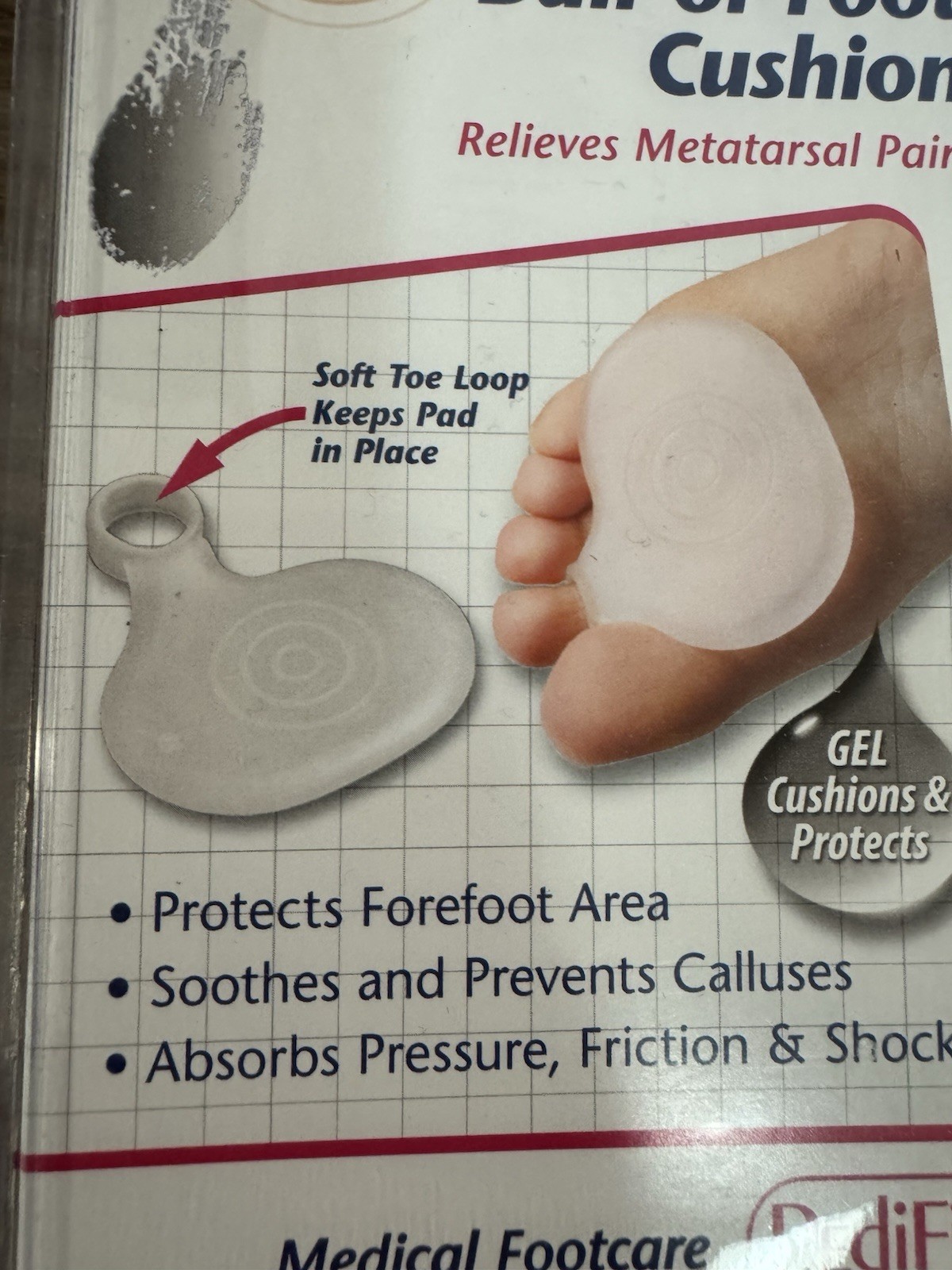 PEDIFIX Visco GEL Ball Of Foot cushion Small Right Women Men
