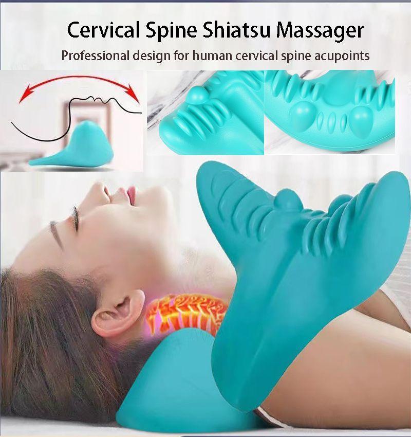 Neck Shoulder Stretcher Relaxer Cervical Chiropractic Traction Device Pillow