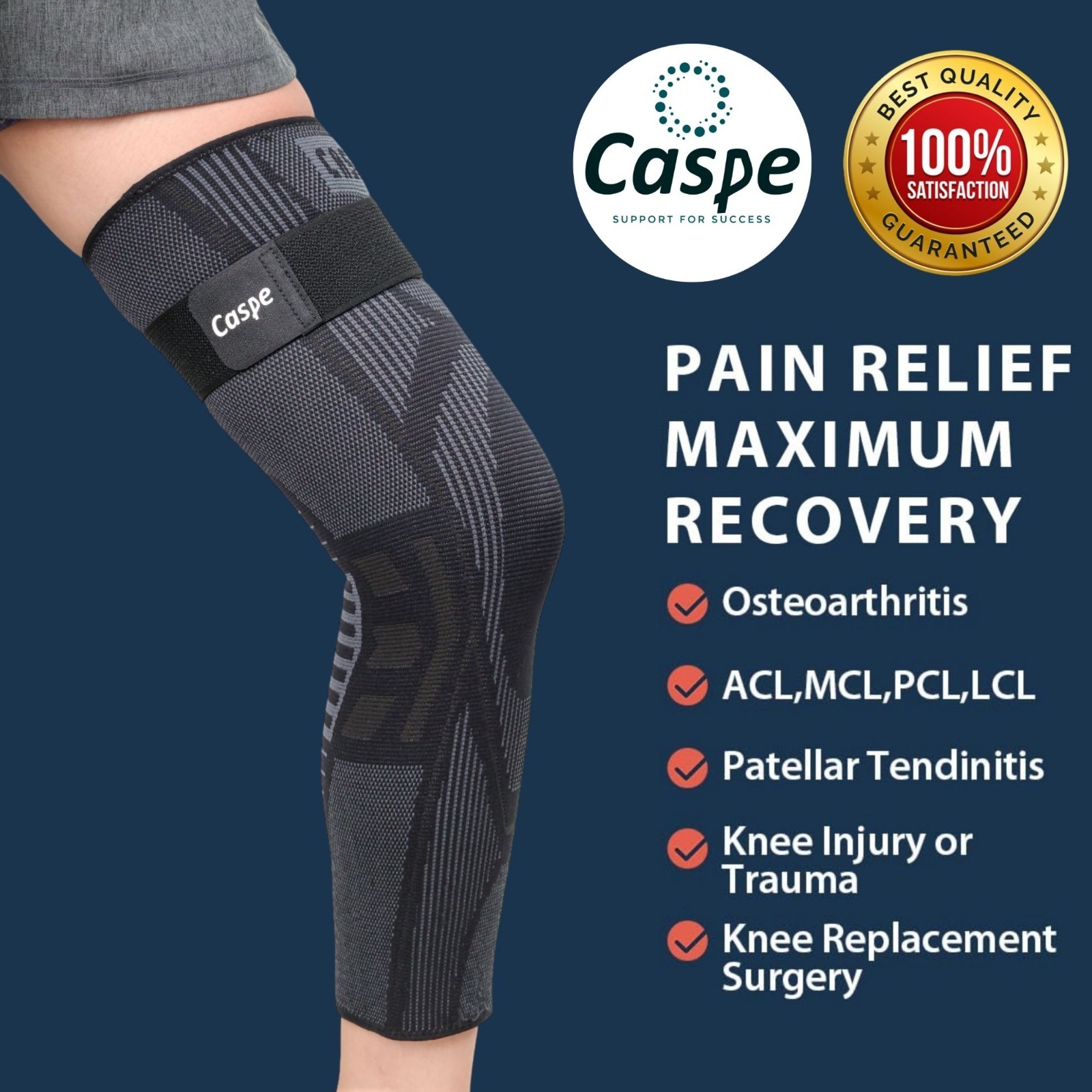 Full Leg Compression Sleeve Support Running Basketball Cycling Workout & Sports