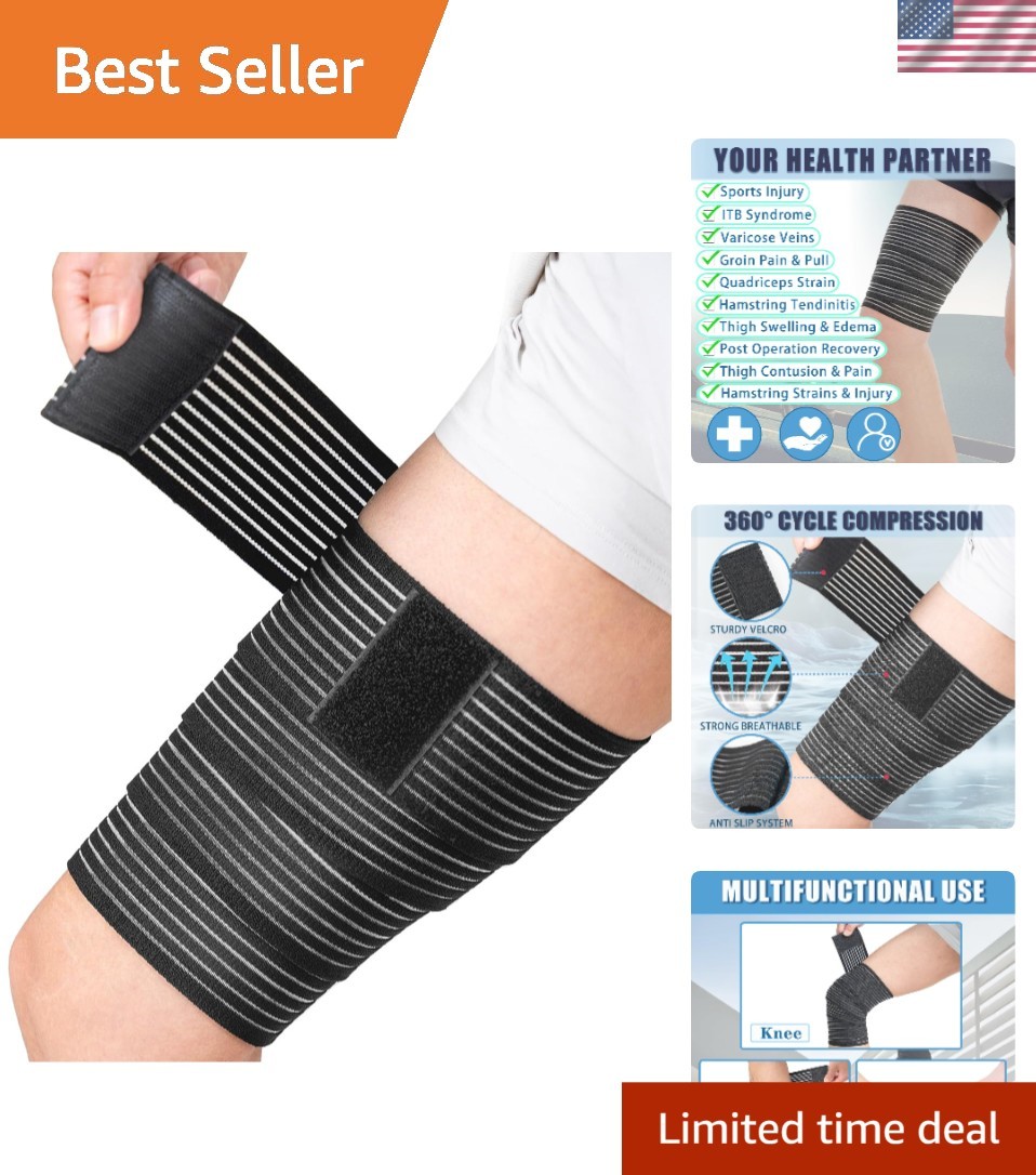 Lightweight Adjustable Thigh Wrap for Enhanced Performance & Injury Prevention