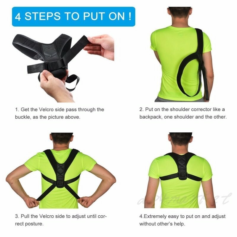 Corrector Posture – Support Invisible Back Orthotics Shoulder Brace Belt Spine