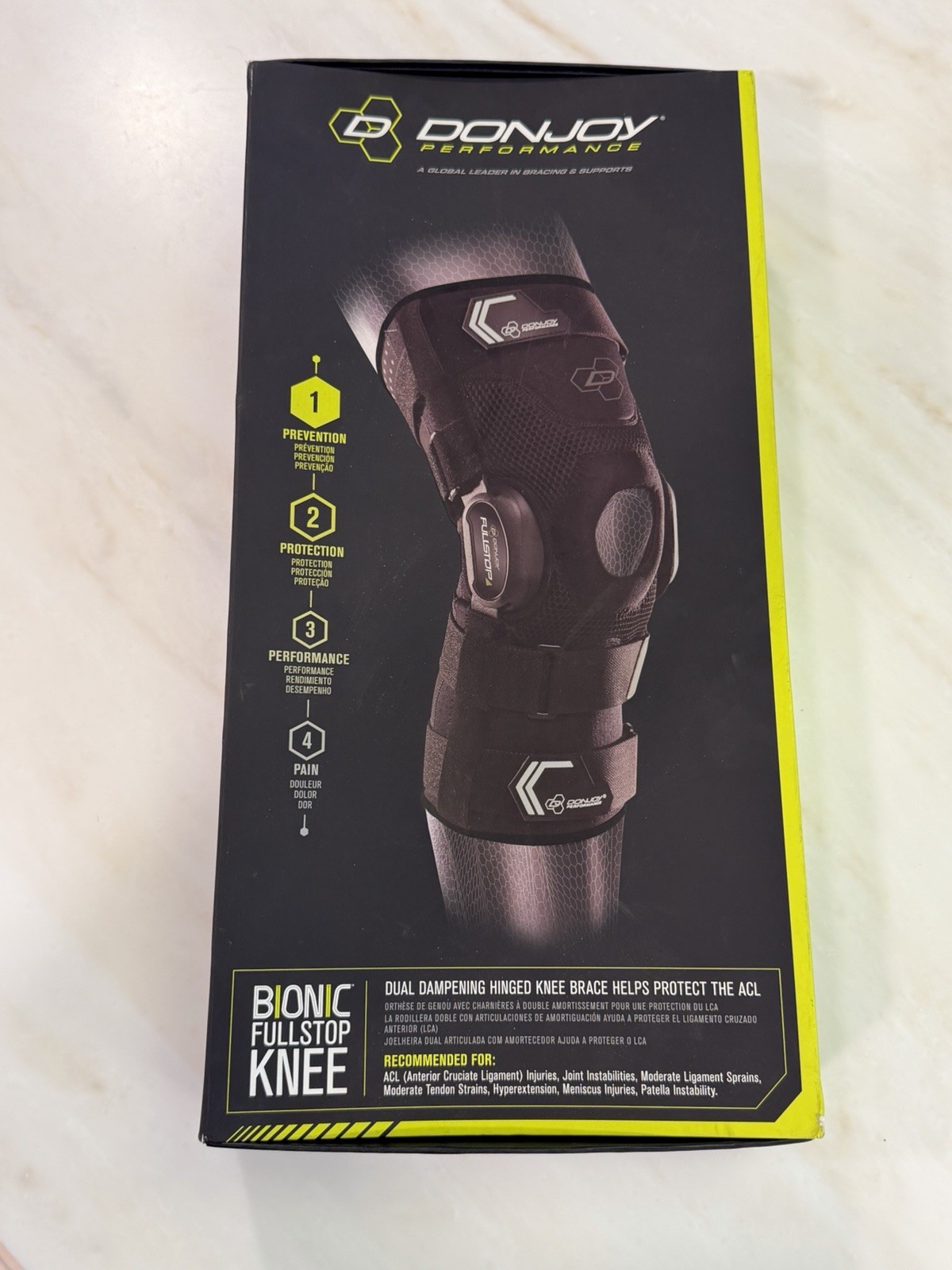 DonJoy Performance Bionic Fullstop Knee Brace – Size Medium (Fits Left or Right)