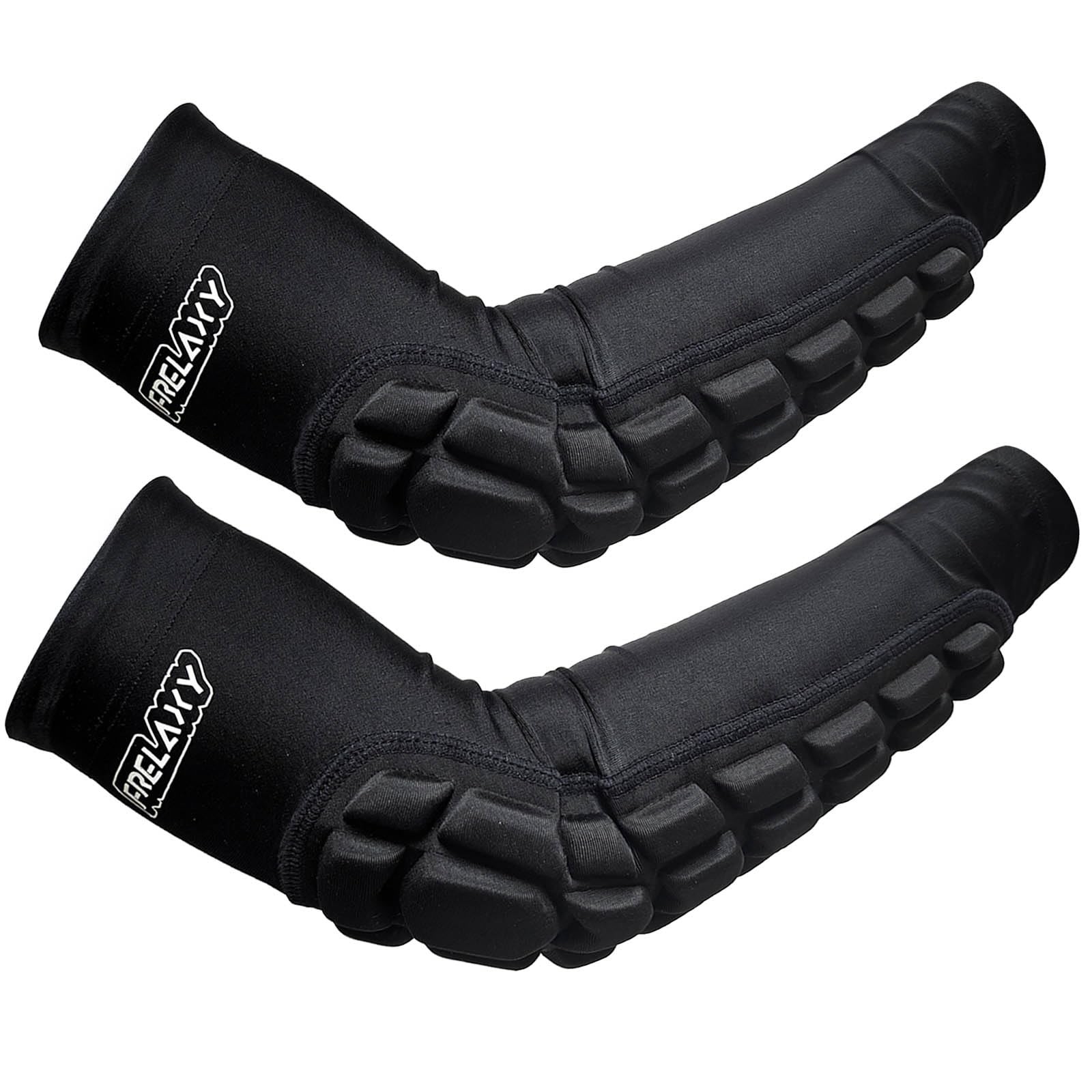 Frelaxy Padded Elbow Forearm Sleeves 2 Pack Compression Small, Black