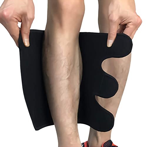 Calf Brace, Shin Splint Compression Sleeve (1 Pair) for Swelling, Edema, Large