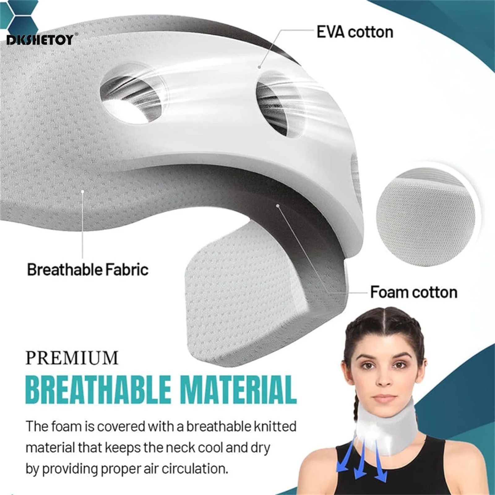 Adjustable Collar Neck Support Brace Soft Cervical Traction Device Pain Relief