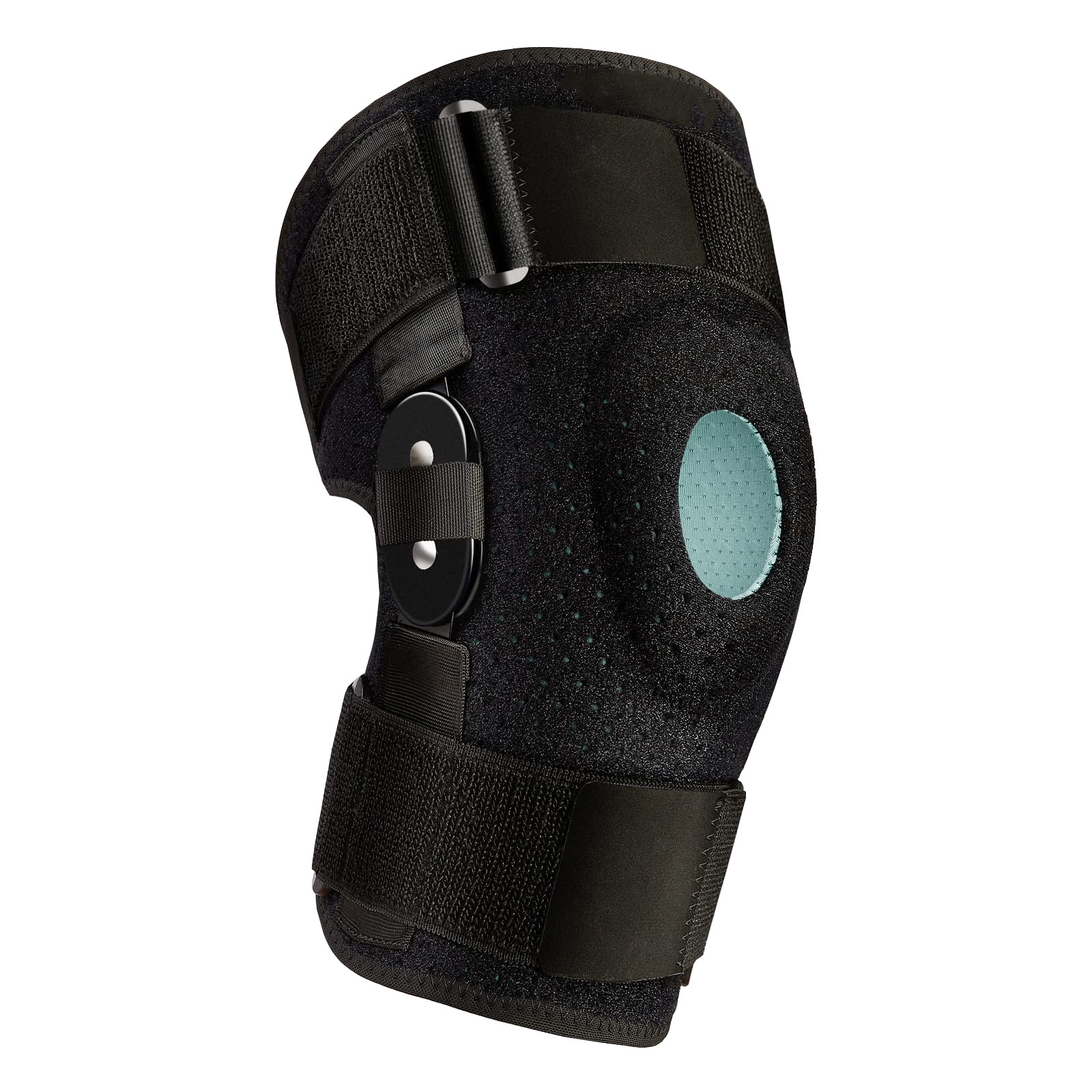 Plus Size External Hinged Knee Brace with Compression Wrap for Big & Wide Thigh