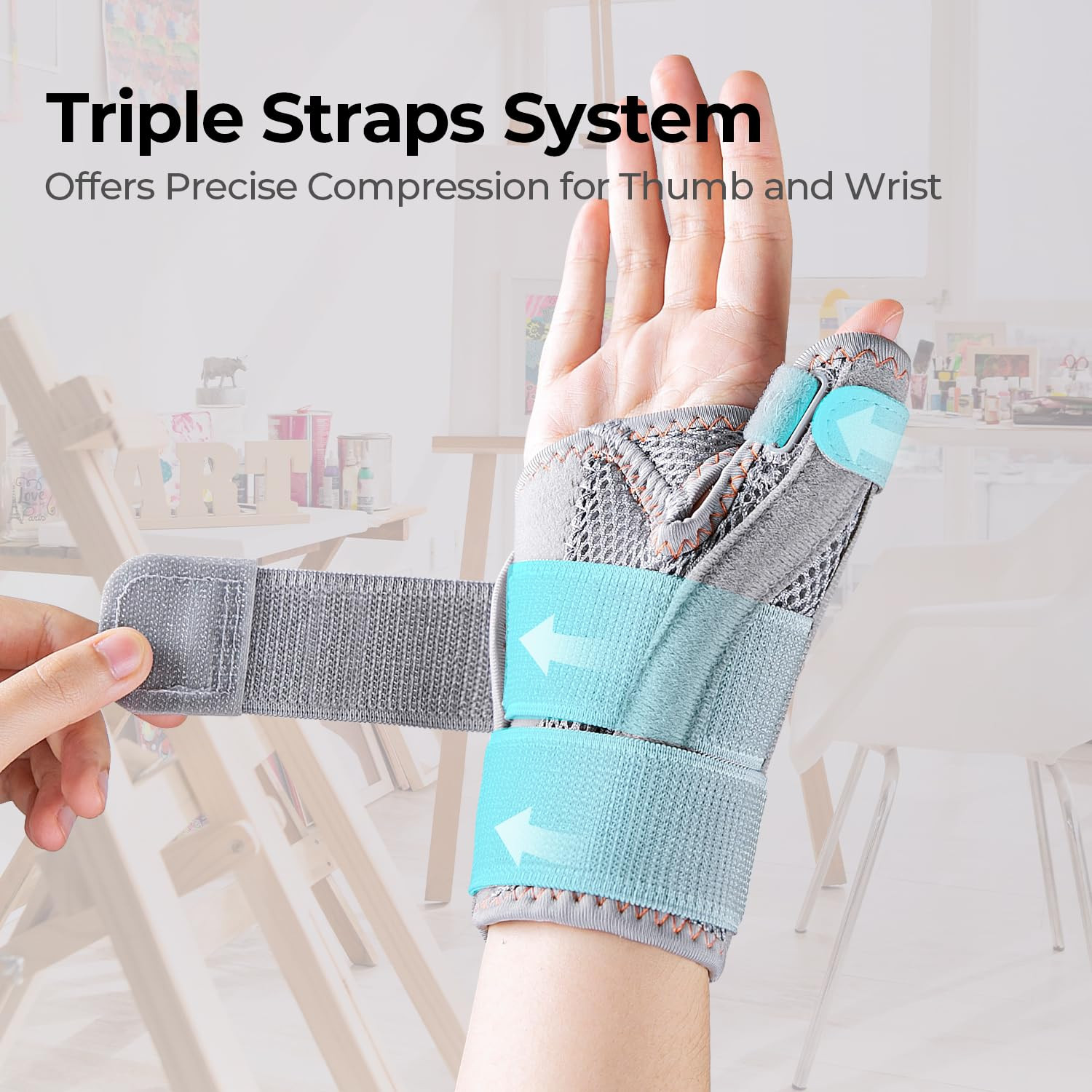 Thumb Splint, Reversible Thumb Spica Splint Right& Left Hand | One Size, Day & N