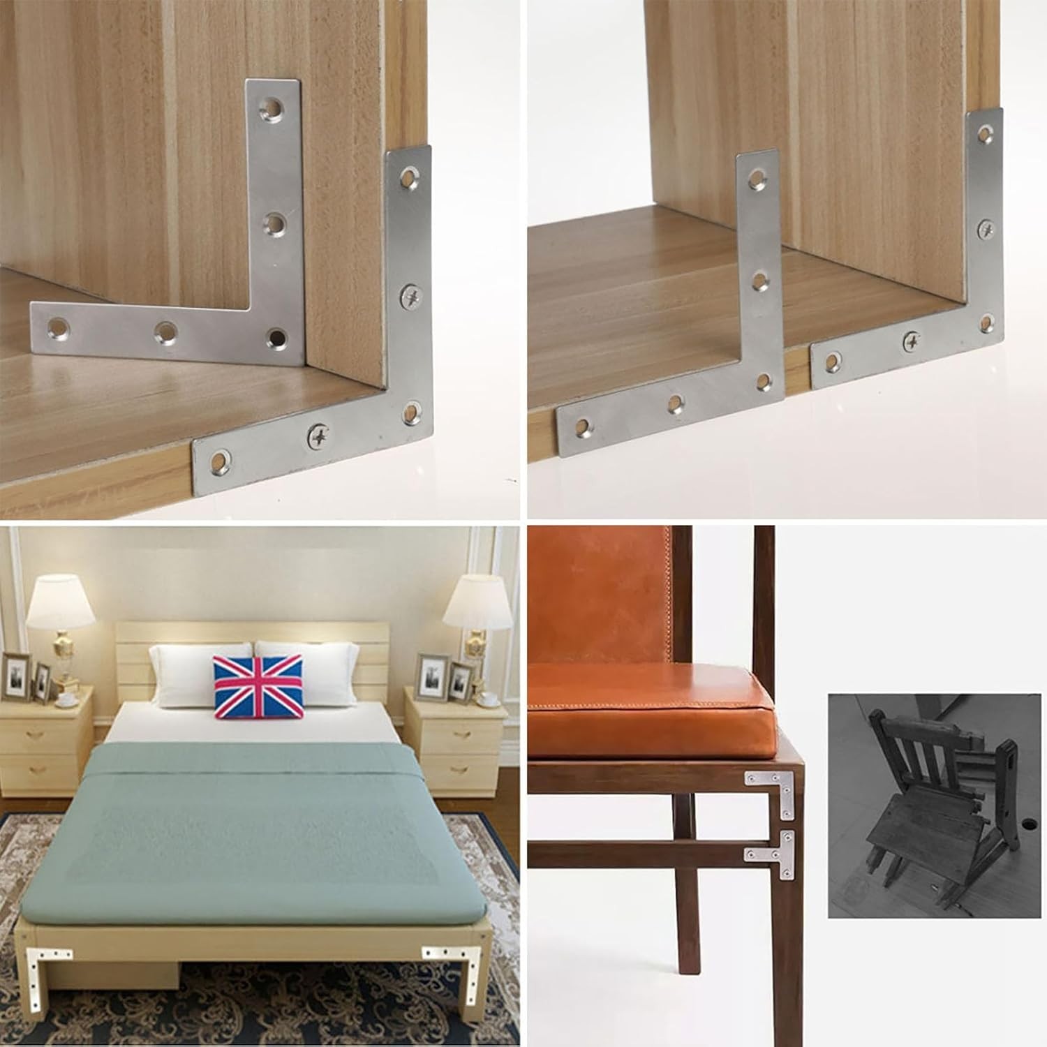 Versatile 20Pcs 3 Inch Flat Angle Braces – Strong Support Plates for Furniture