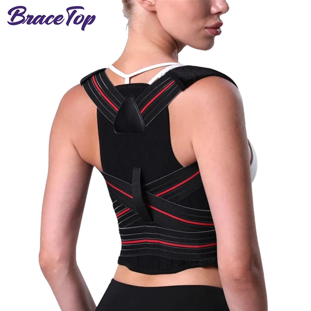 BraceTop Adjustable Posture Corrector Back Support Shoulder Brace Posture
