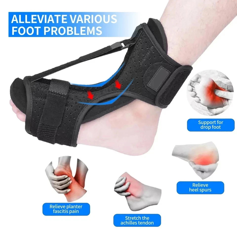 Night Splints Plantar Fasciitis Pain Relief Adjustable Foot Drop Ankle Brace US