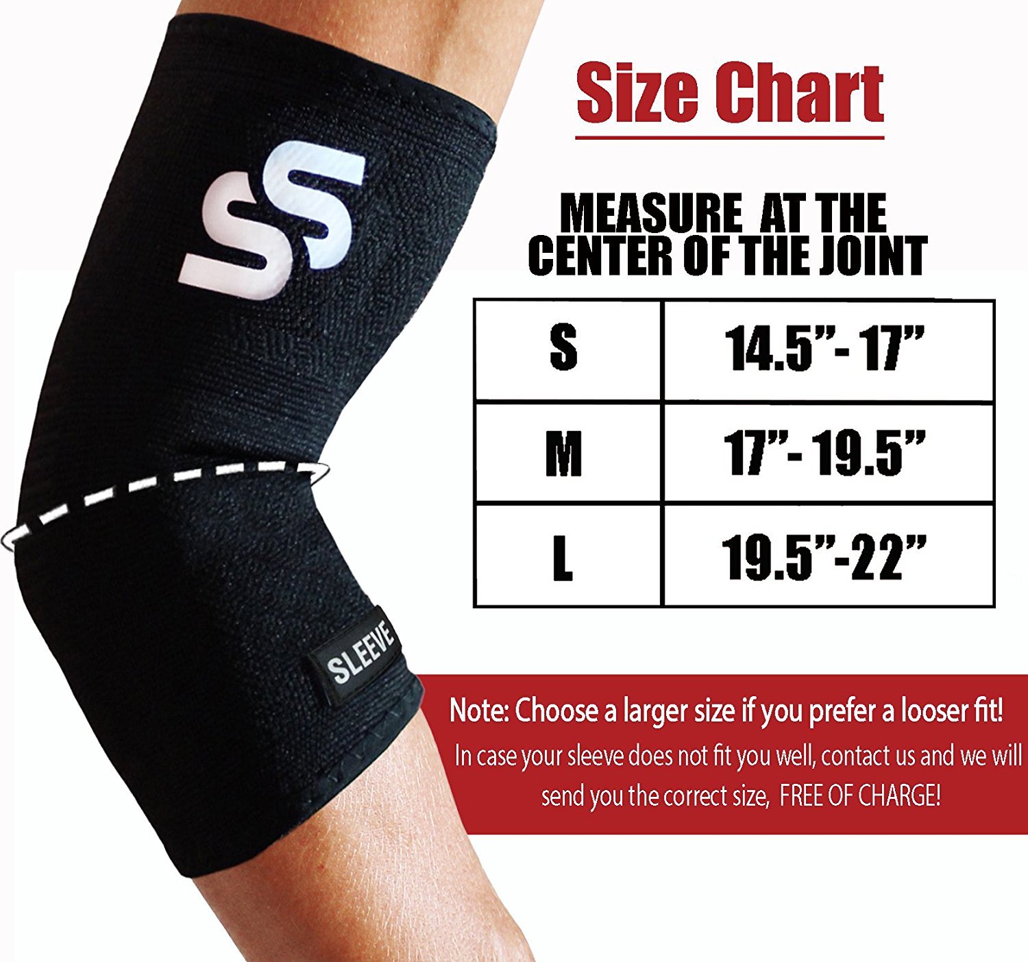 Sleeve Stars Elbow Support Sleeve for Bursitis, Tendonitis, Splint Elbow