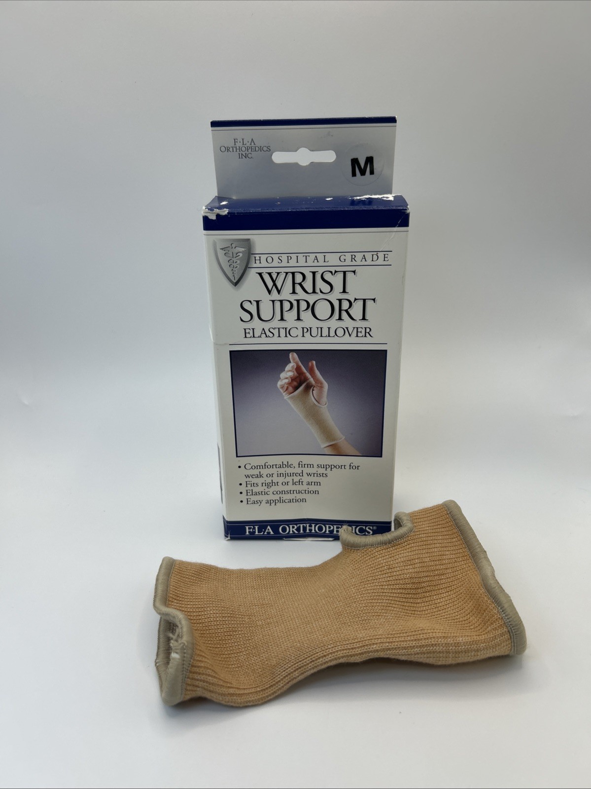 FLA Orthopedics Hospital Grade Wrist Support Elastic Pullover Medium Open Box