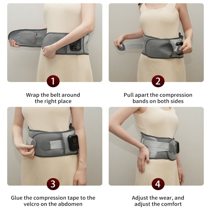Electric Warming Belt Heating Waist Brace Lower Back Pain Relief Therapy Support