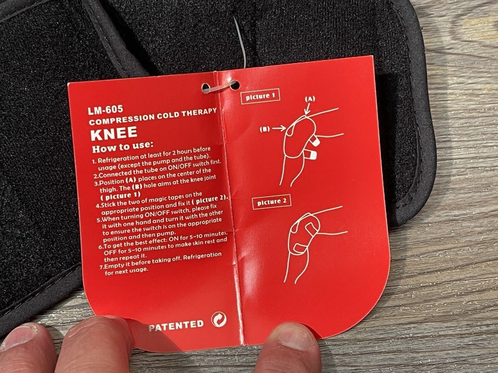 OPS O2 Knee Pneumatic soft Brace – one size fits all – LM-605 No solid hinge