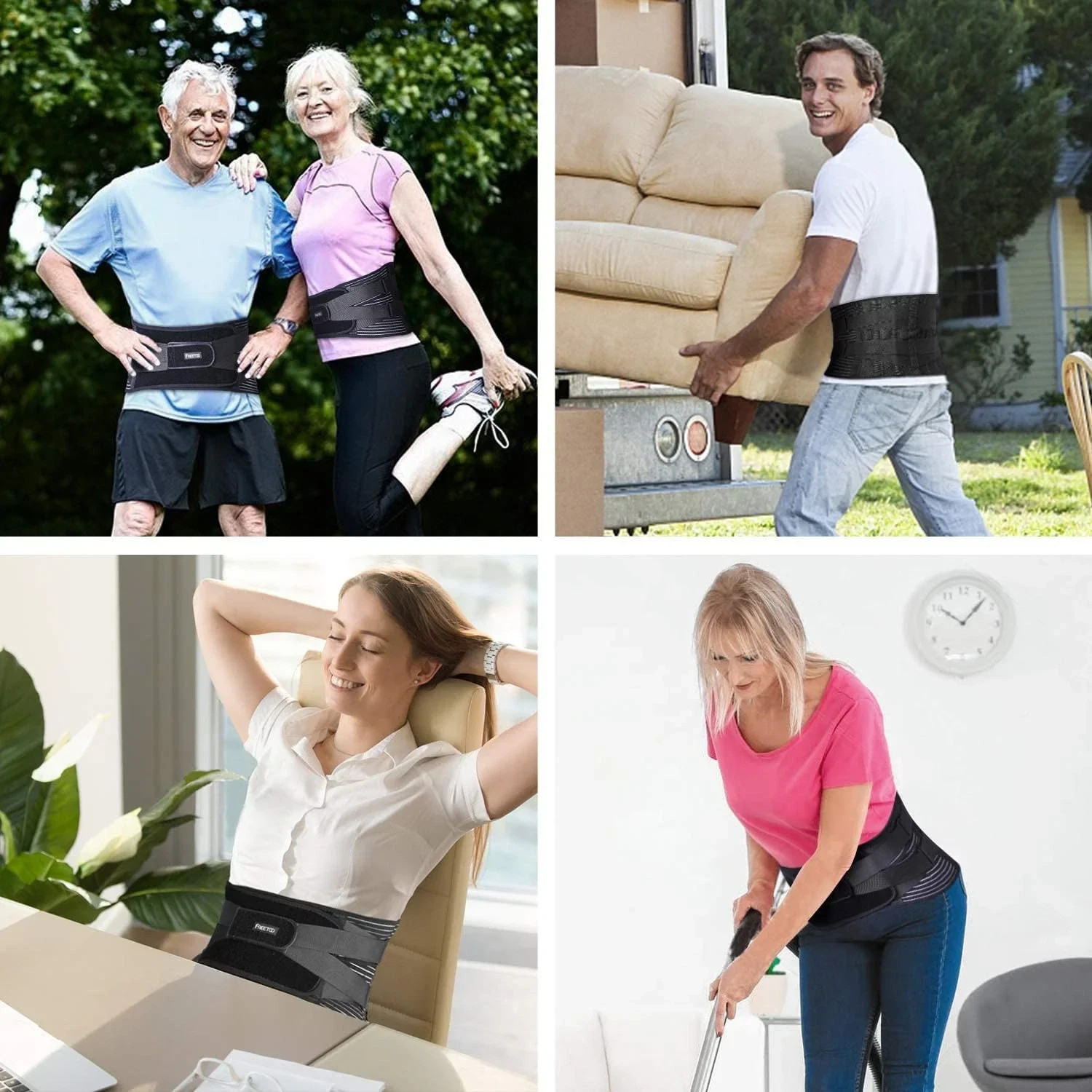 Men Women Adjustable Lower Back Brace Lumbar Support Waist Belt Pain Relief