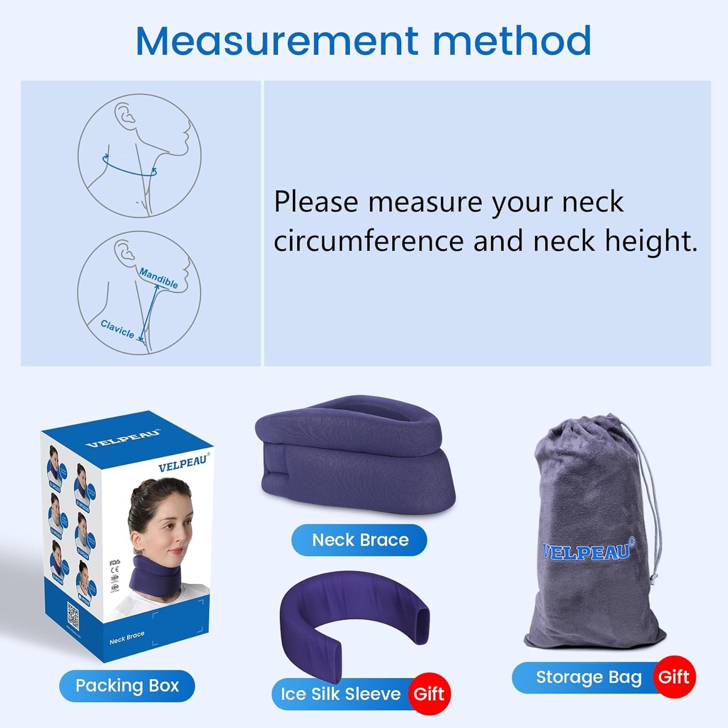 Adjustable Soft Cervical Collar for Neck Pain Relief & Sleep Apnea Support – …