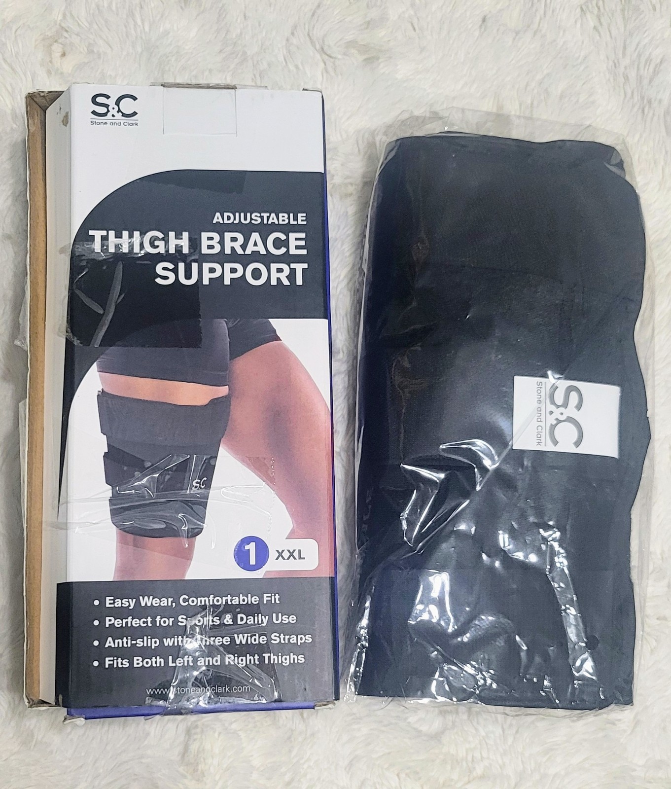 Thigh Brace – Adjustable Fit Thigh Compression Sleeve for Men & – Groin Brace❗️