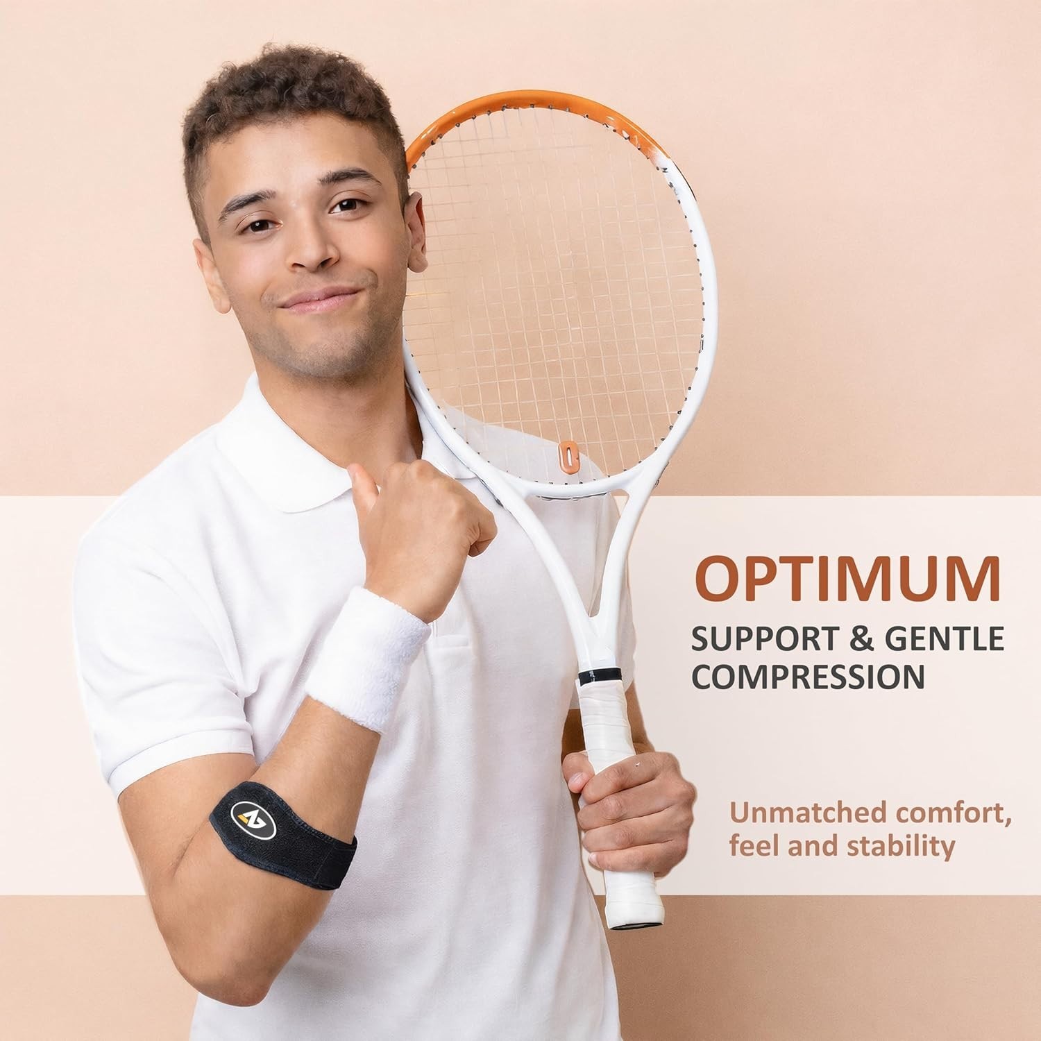 Adjustable Compression Elbow Brace for Tendonitis & Bursitis – One Size Fits All