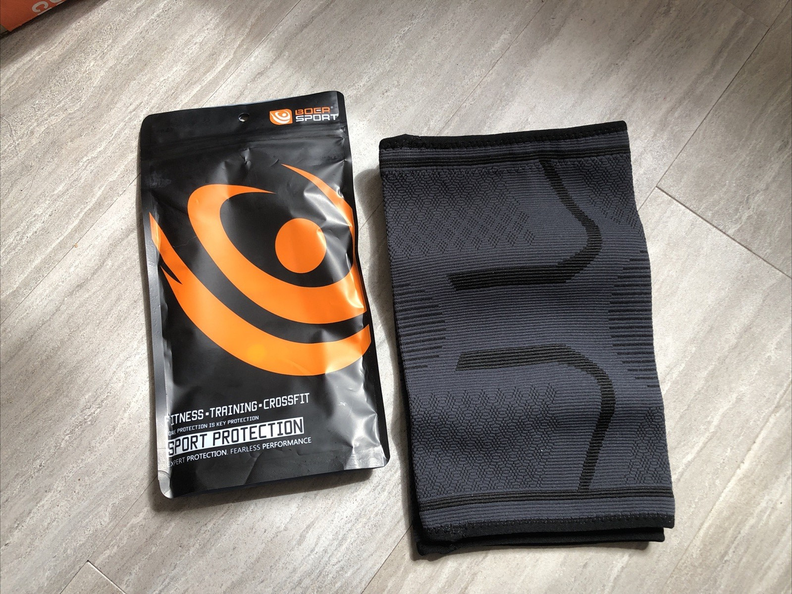 BOER SPORT medium Knee Compression Sleeve Black 1 pair