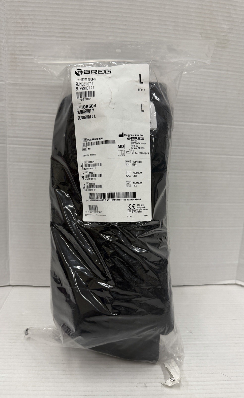 Breg 08504 SlingShot 2 Shoulder Brace Size Large, New In Bag, Logo