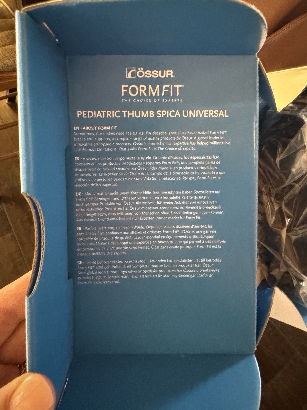 Pediatric Thumb Universal Right Wrist Brace Ossure Formfit L3809