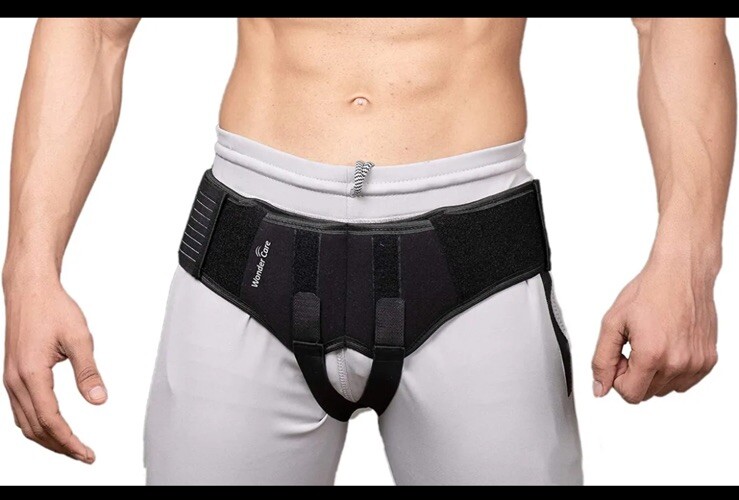 Blitzu Double Inguinal Groin Hernia Support Belt Truss Brace for Men Brand New