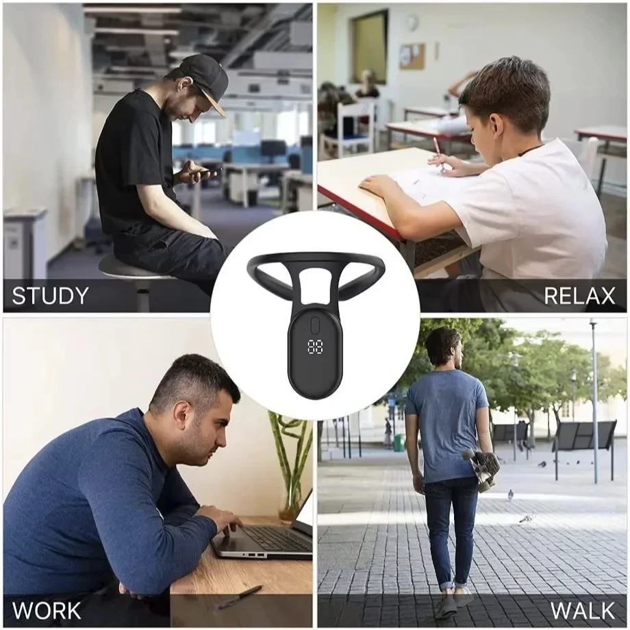 Smart Posture Corrector Vibration Reminder Back Neck Trainer Adult Kids