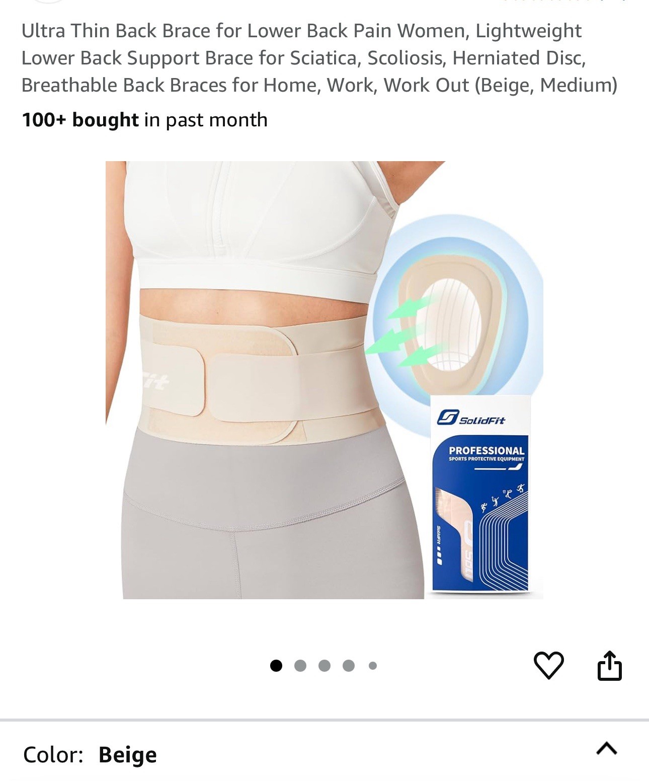 Ultra Thin Back Brace for Lower Back Pain Women Lightweight Lower Back Suppor…