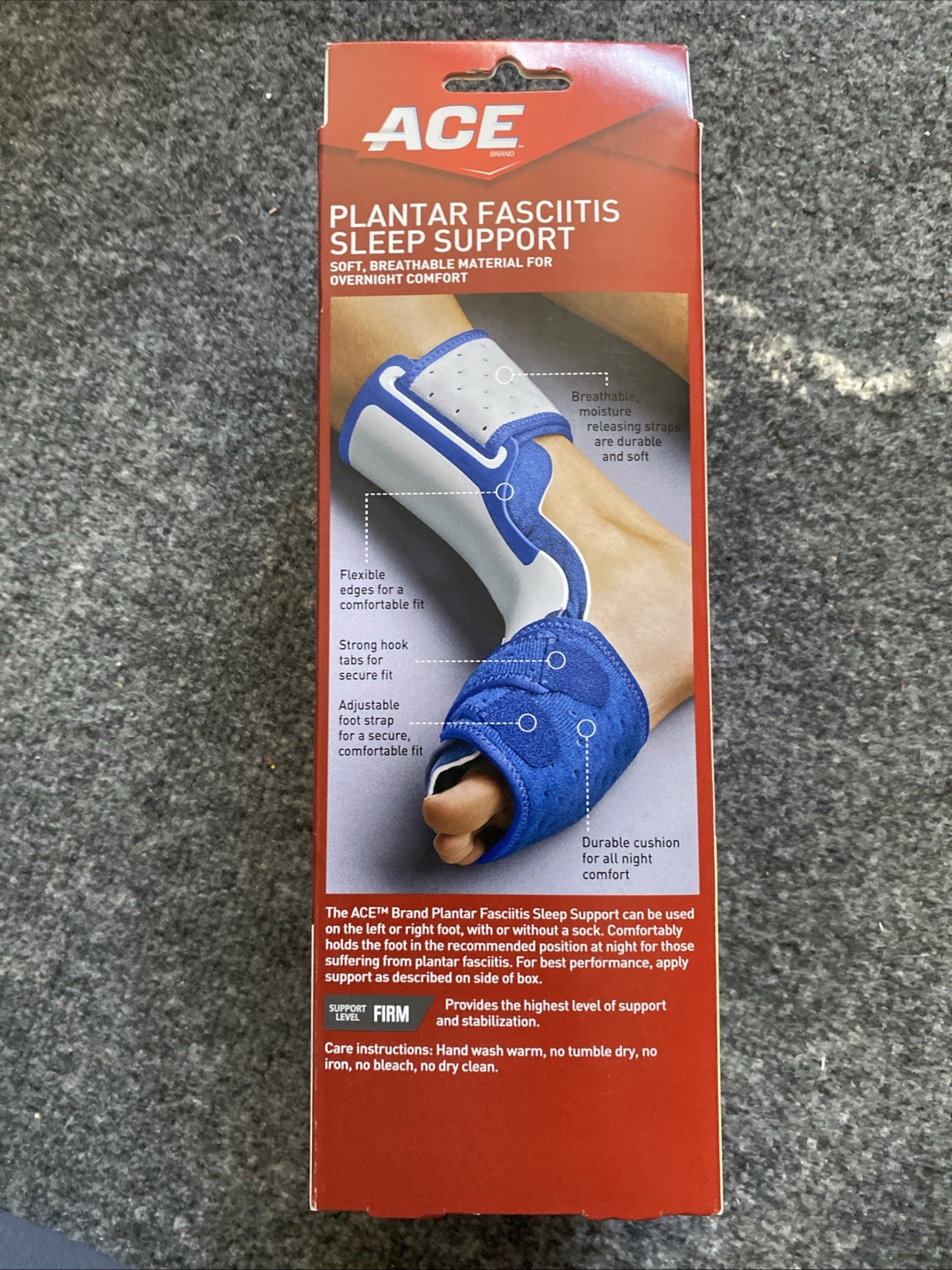 3M Ace Adjustable Plantar Fasciitis Sleep Support – Blue/Gray