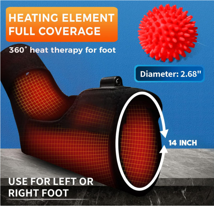 Ankle Heating Pad for Achilles Tendonitis and Plantar Fasciitis Relief, Heate…