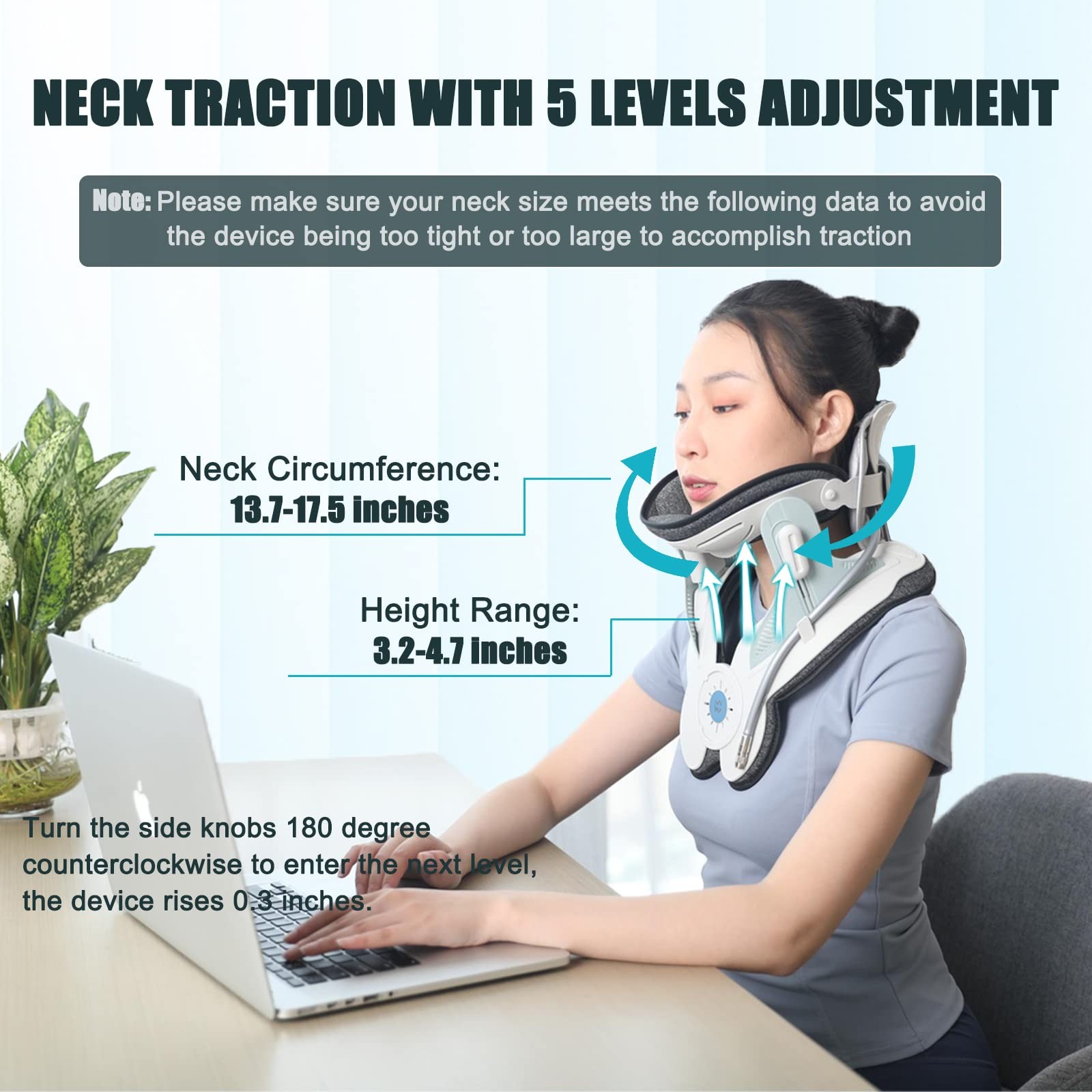 Cervical Neck Traction Device,Electric Air Pump Neck Stretcher Cervical Tract…