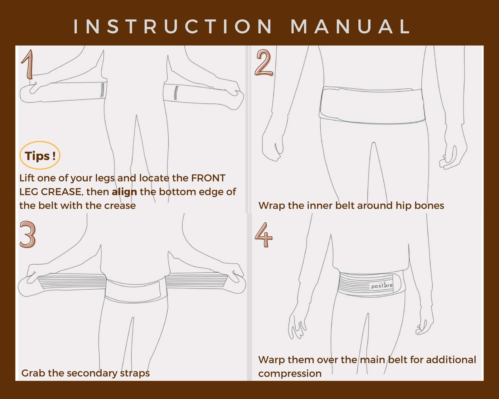Sacroiliac Hip Belt for Sciatica Relief, Pelvic & Lower Back Pain Support – Blac