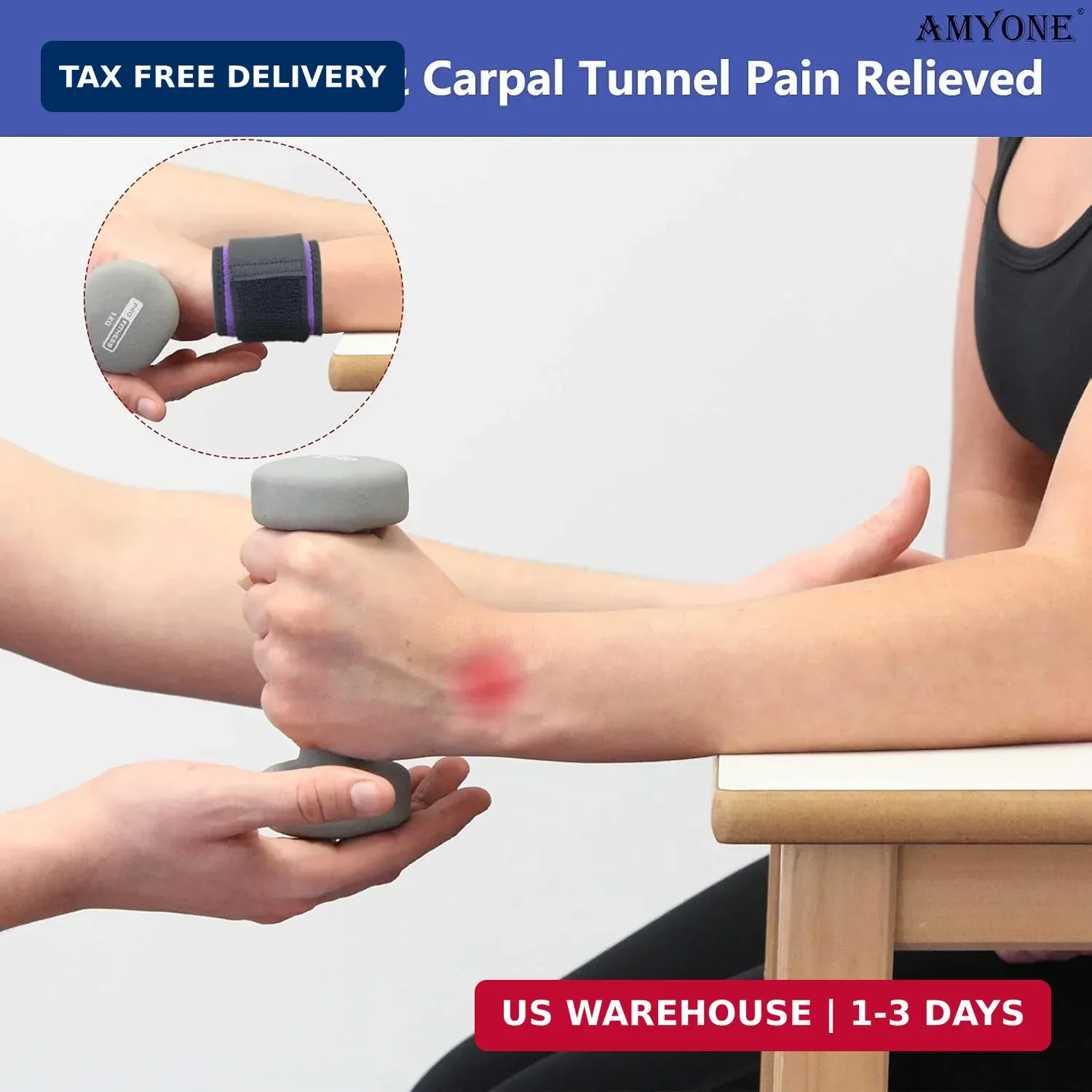 Wrist Brace, 2 PACK Wrist Wraps for Carpal Tunnel for Women. Wrist Support for W
