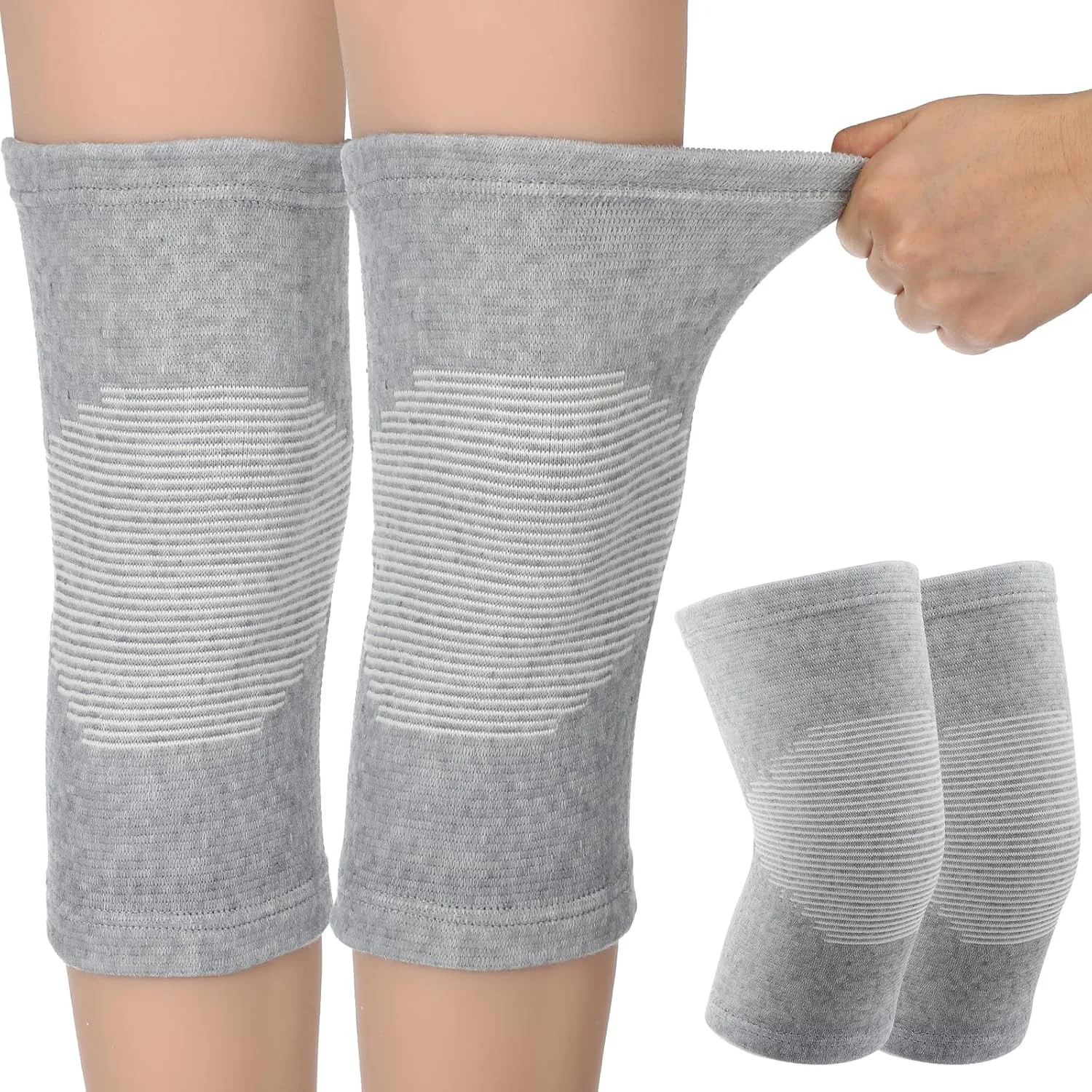 Sibba Bamboo Knee Sleeve Compression Knee Brace Elastic Support Breathable Knee