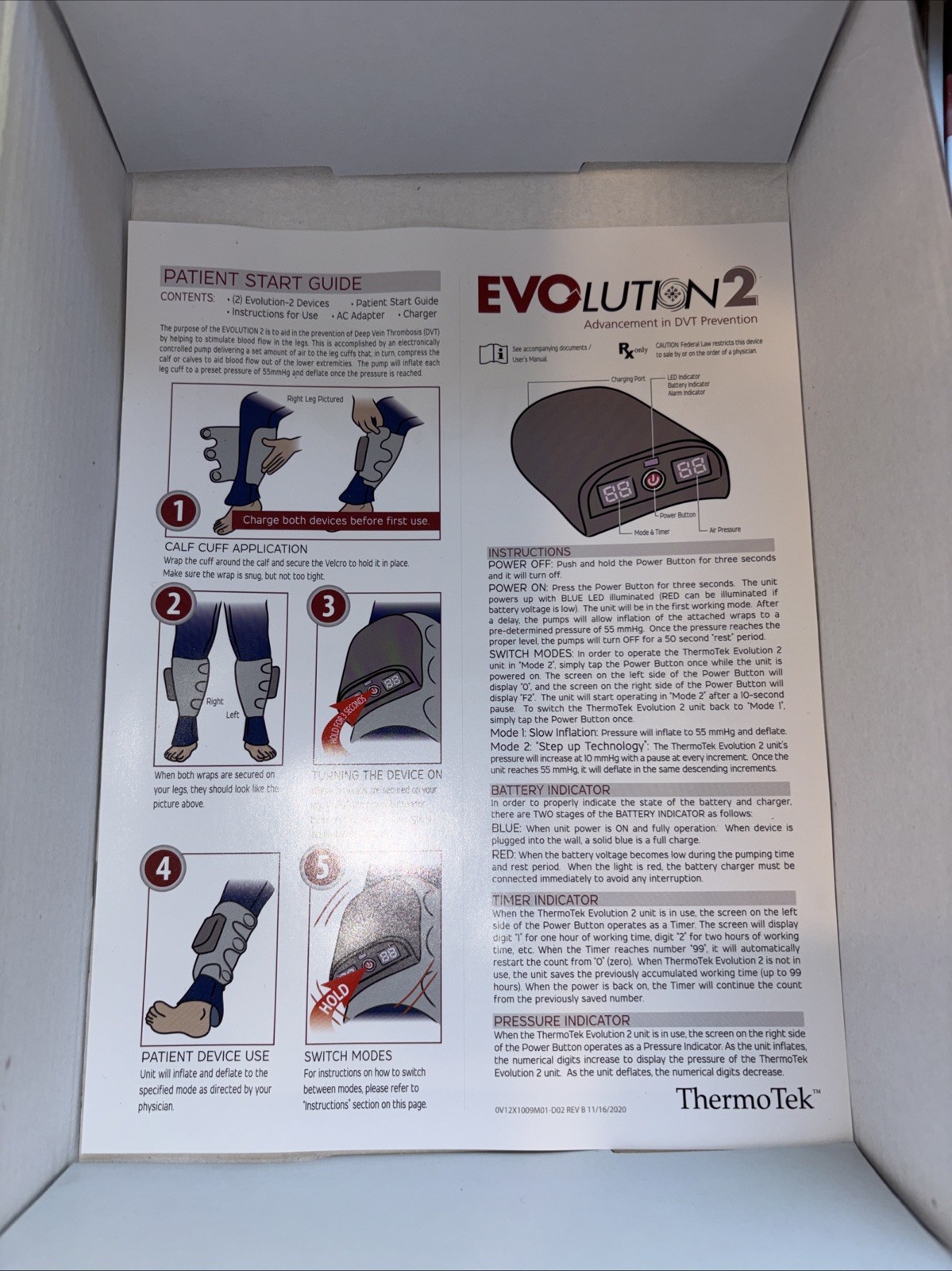 Evolution 2 DVT Cuff – Universal Size Tested Working