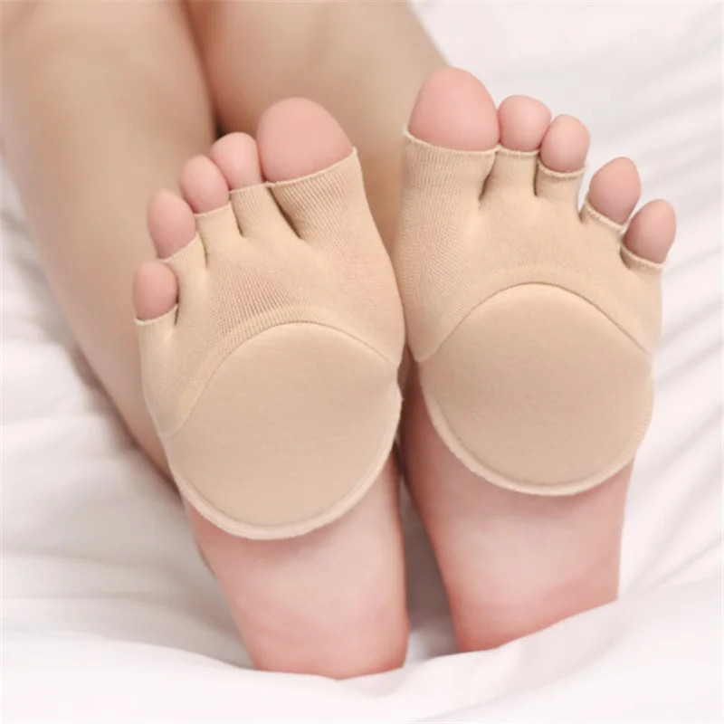 Invisible Five Toes Forefoot Pads for Women High Heel Soft Shoe Insole Half Sock
