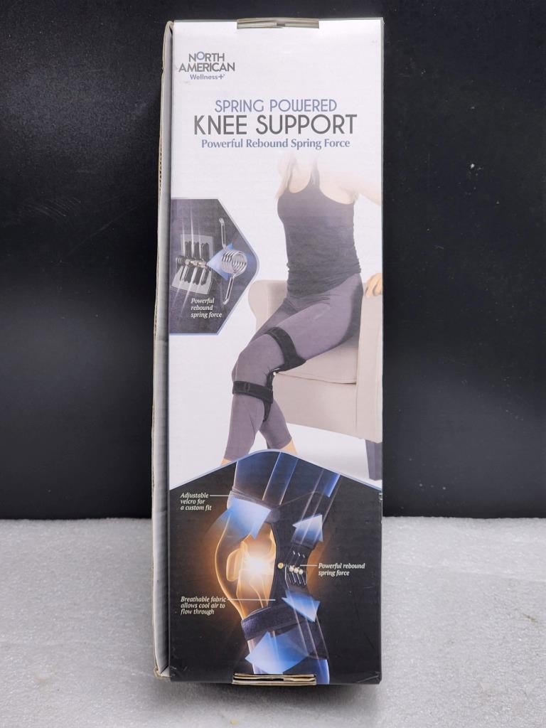 Spring Powered Knee Support Brace Sports Kneecap Joint Booster Protector Running