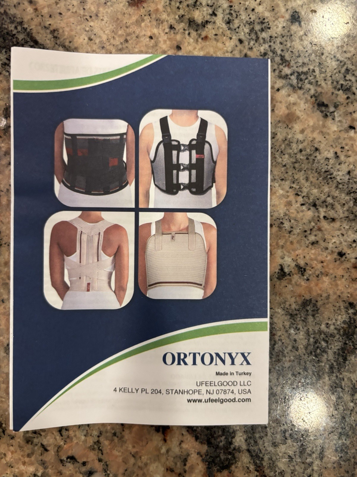New ORTONYX Black umbilical hernia Compression Support Brace, Size L-XXL.
