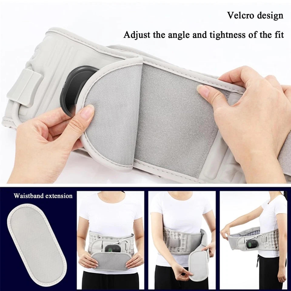 Red Light Heating Massage Decompression Back Belt Pain Relief For Lower Lumbar