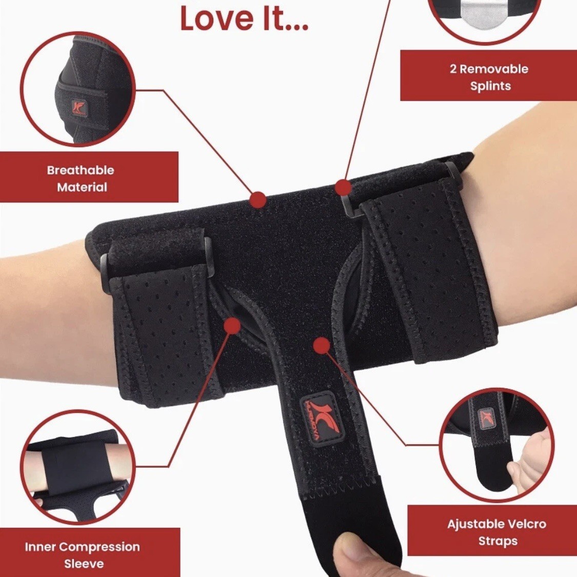 Hurmoya Elbow Brace Medium Comfortable Night Sleep Cubital Tunnel Syndrome NEW