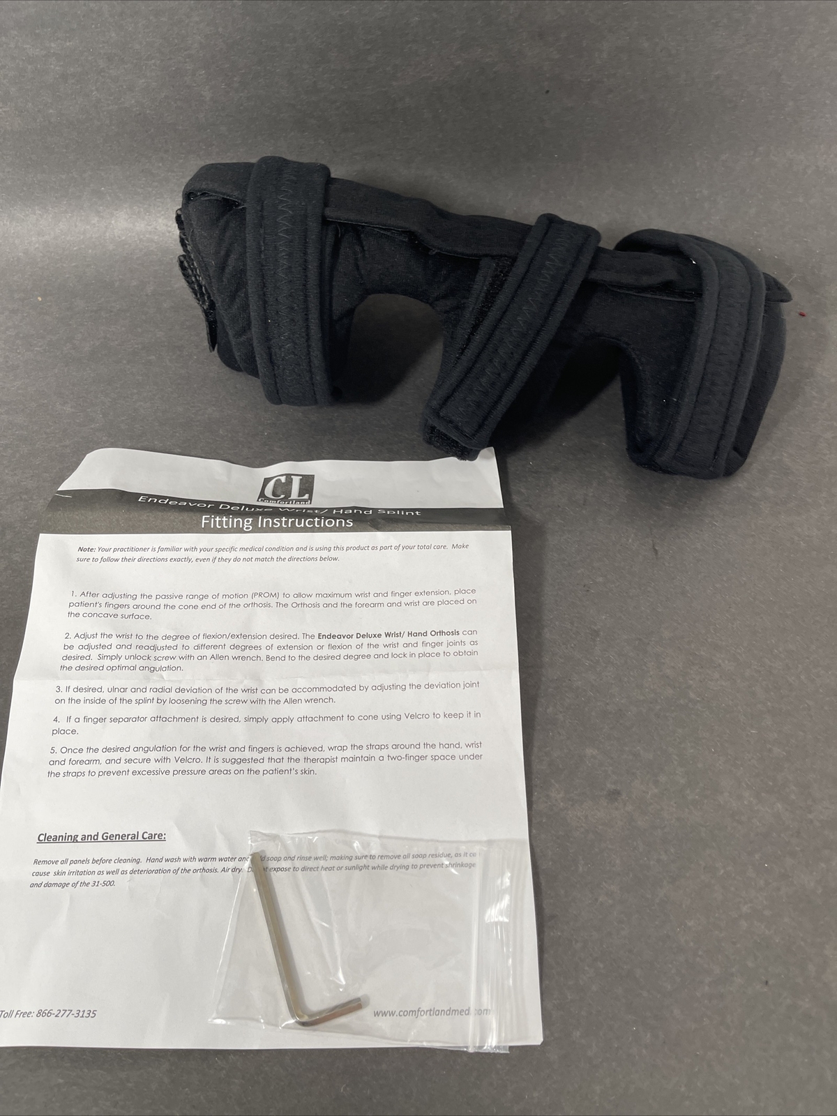 Comfortland Endeavor Deluxe Wrist Hand Splint 31-500 CL One Size