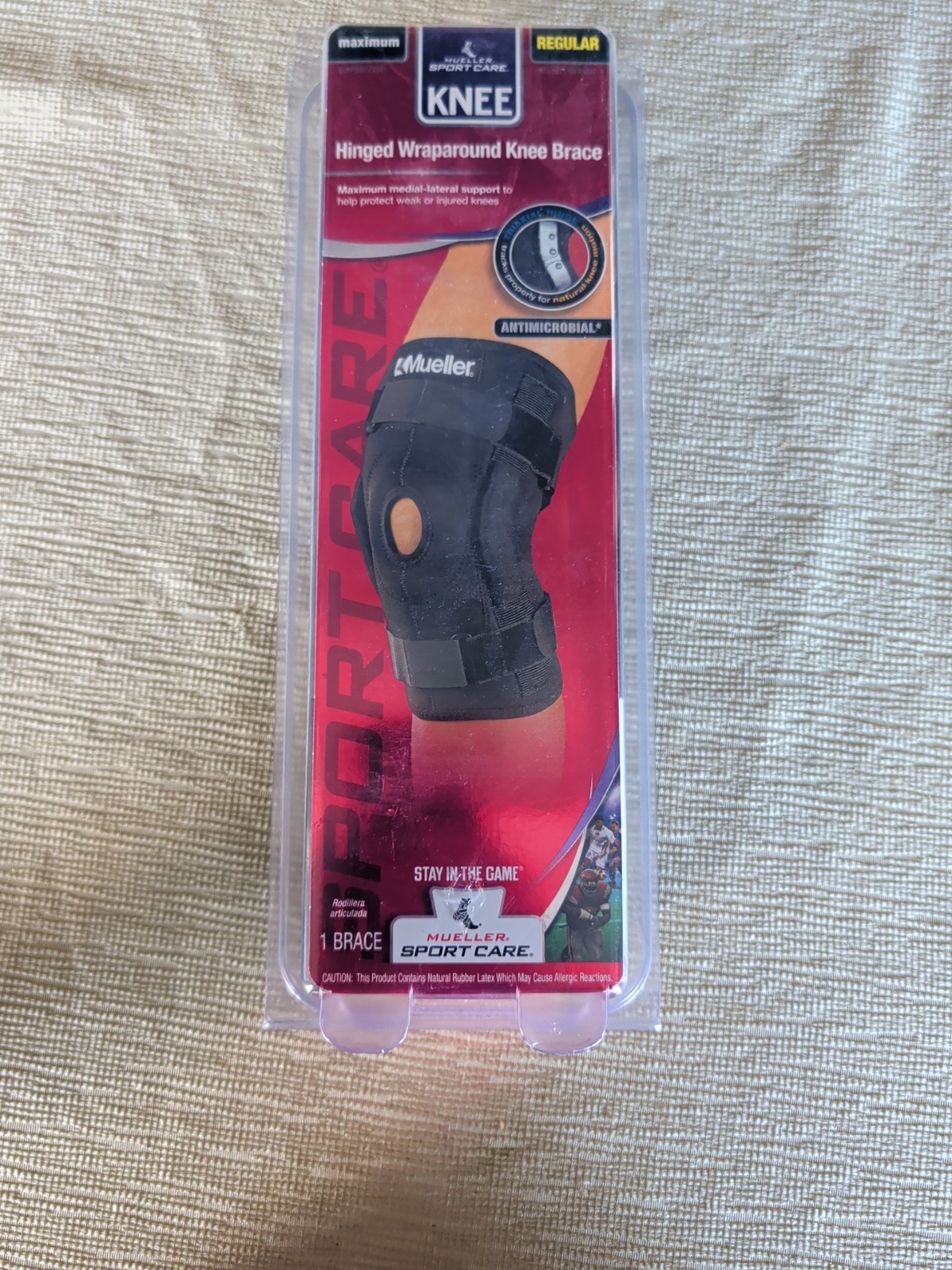 NEW MUELLER SELF-ADJUSTING KNEE STABILIZER – BLACK – Size Regular