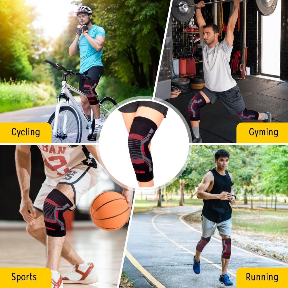Dr. Ortho Sports Knee Pain Brace Compression Support Gym Running Jogging Cycling