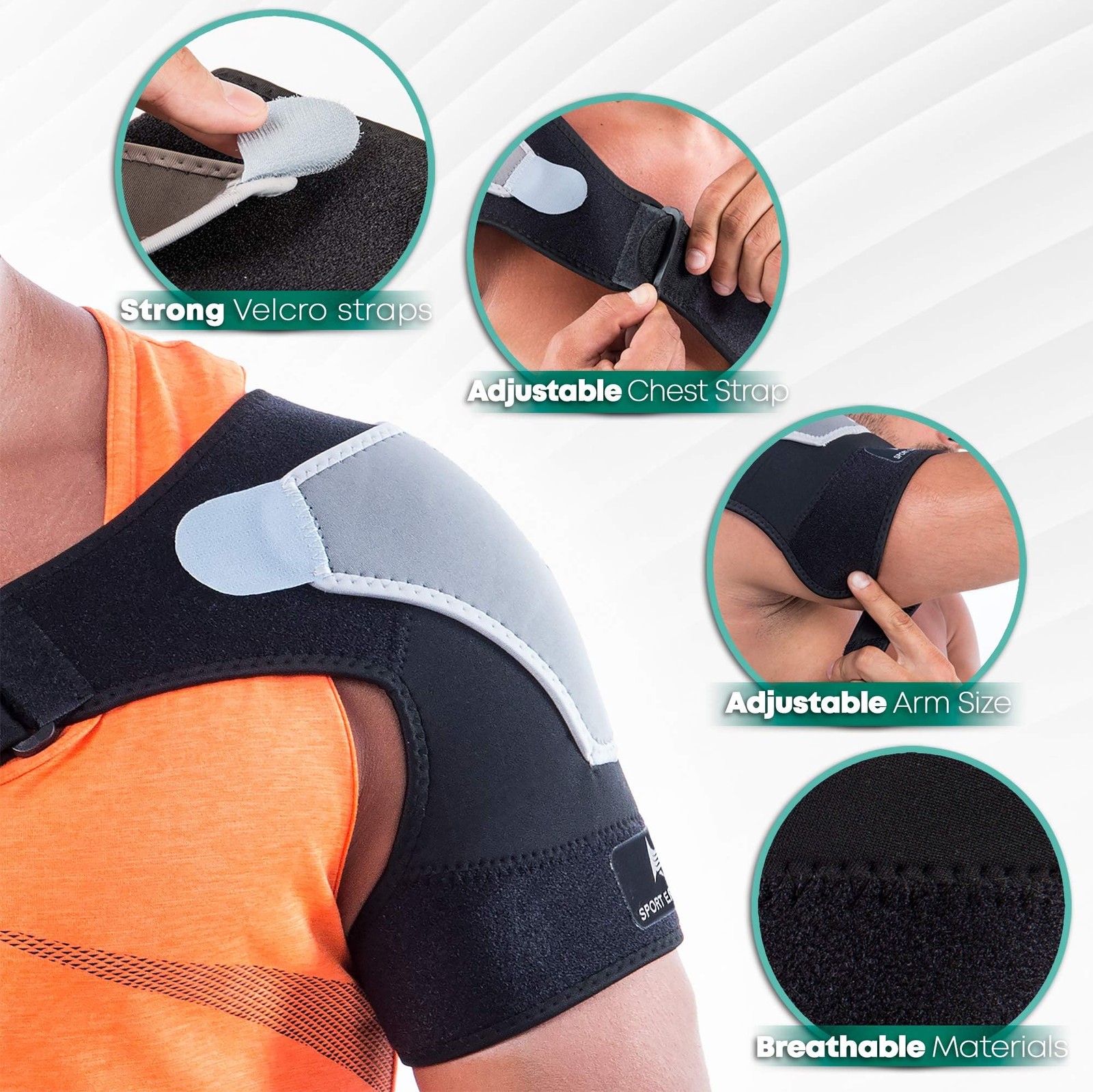 Rotator Cuff Shoulder Brace for Pain Relief & Support – Adjustable Arm Sling …