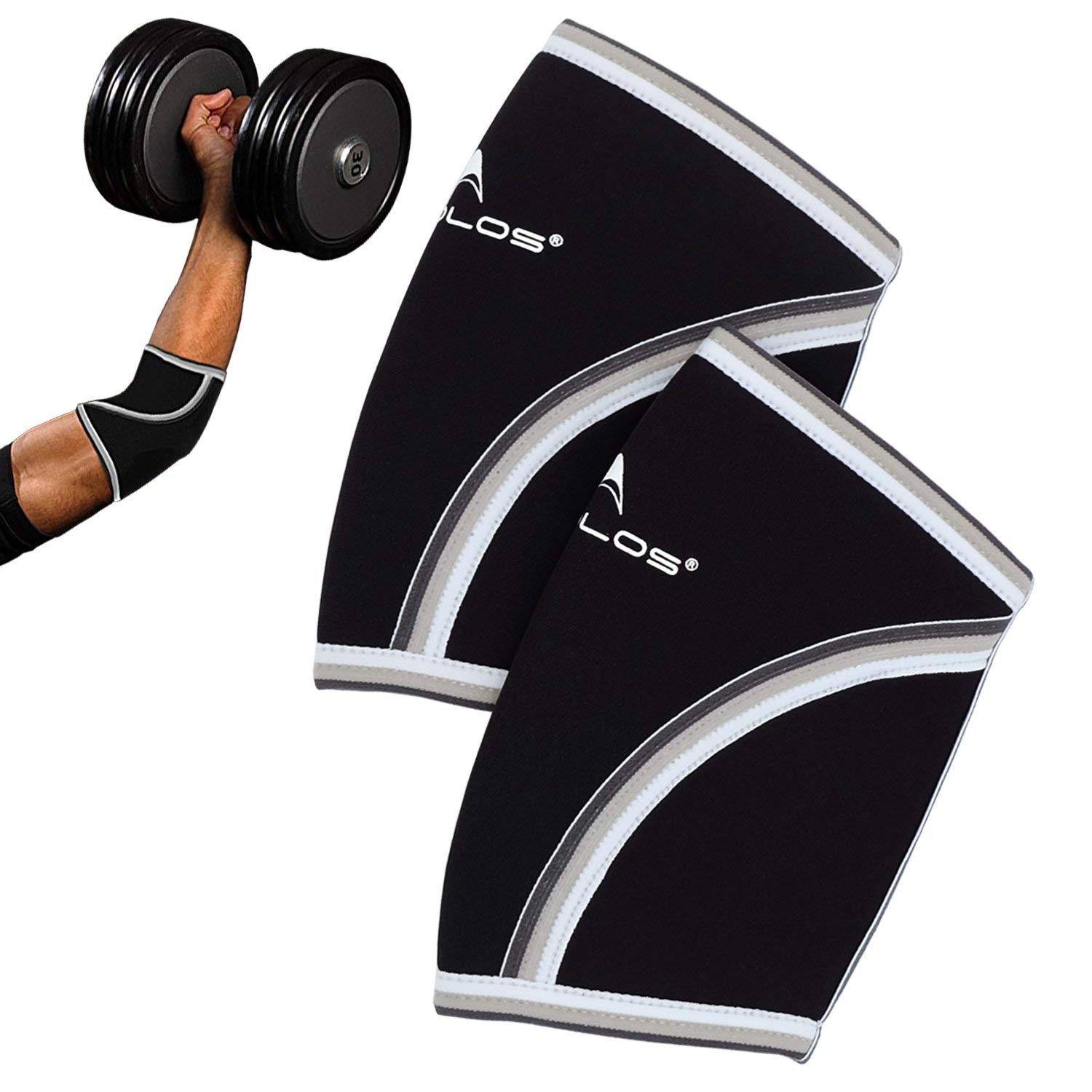Compression Elbow Sleeves(Pair), 5mm Neoprene Barces for Weightlifting