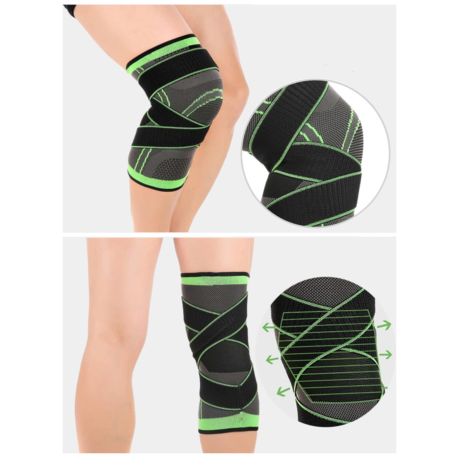 1PCS Adjustable Knee Support Knee C-ompression Sleeve Double S3M3