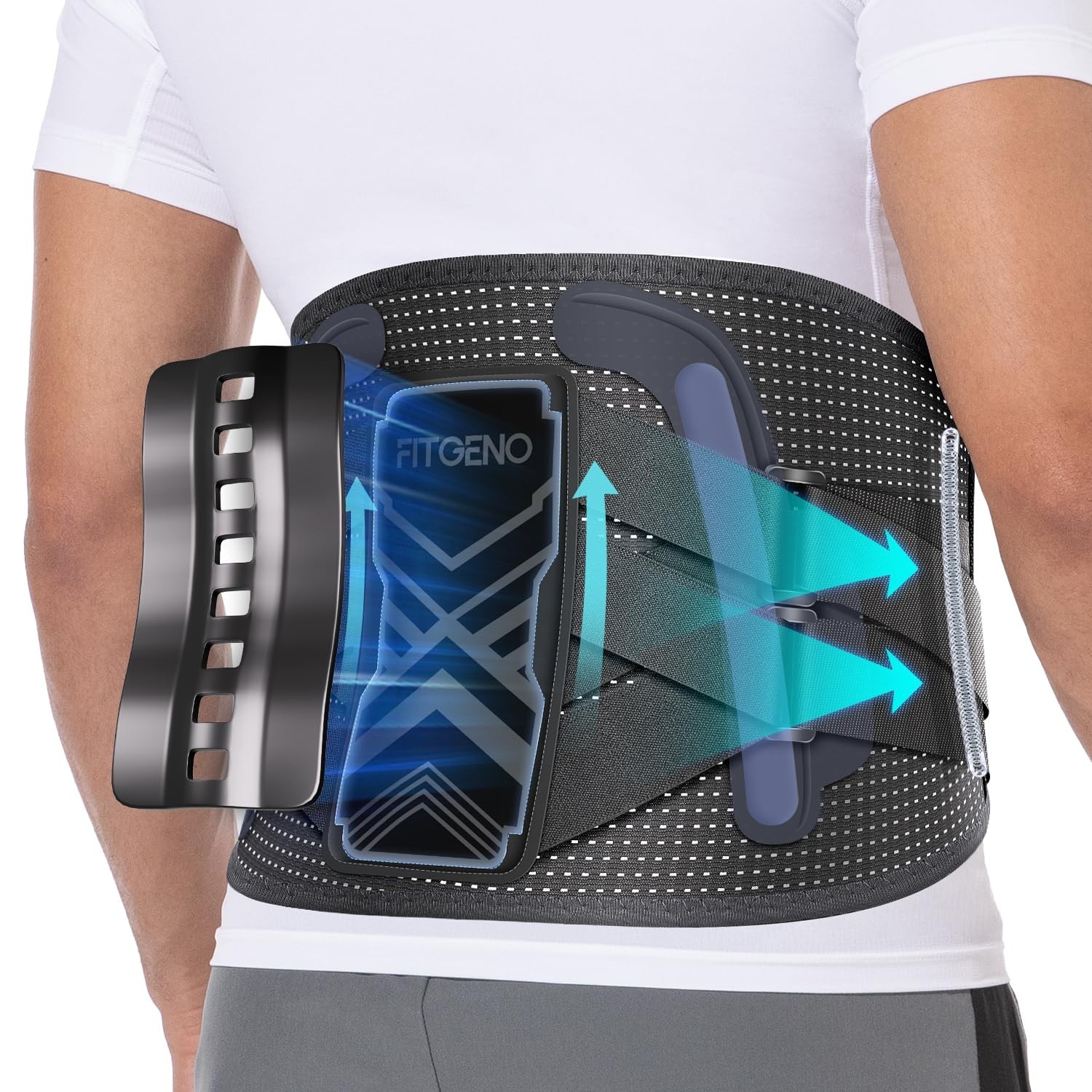 Adjustable Back Brace for Lower Back Pain Relief – Ergonomic Lumbar Support, Bre
