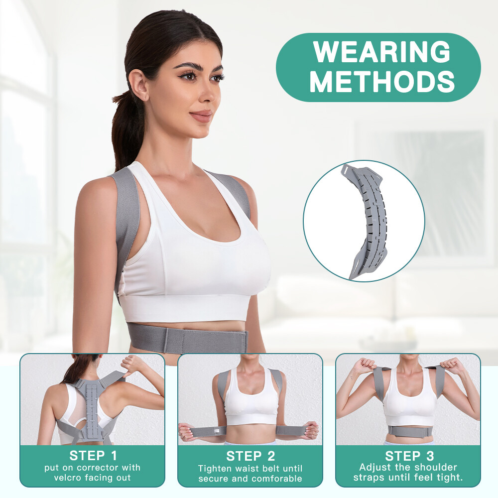Posture Corrector Back Support Shoulder Brace Adjustable Clavicle Belt Men Women