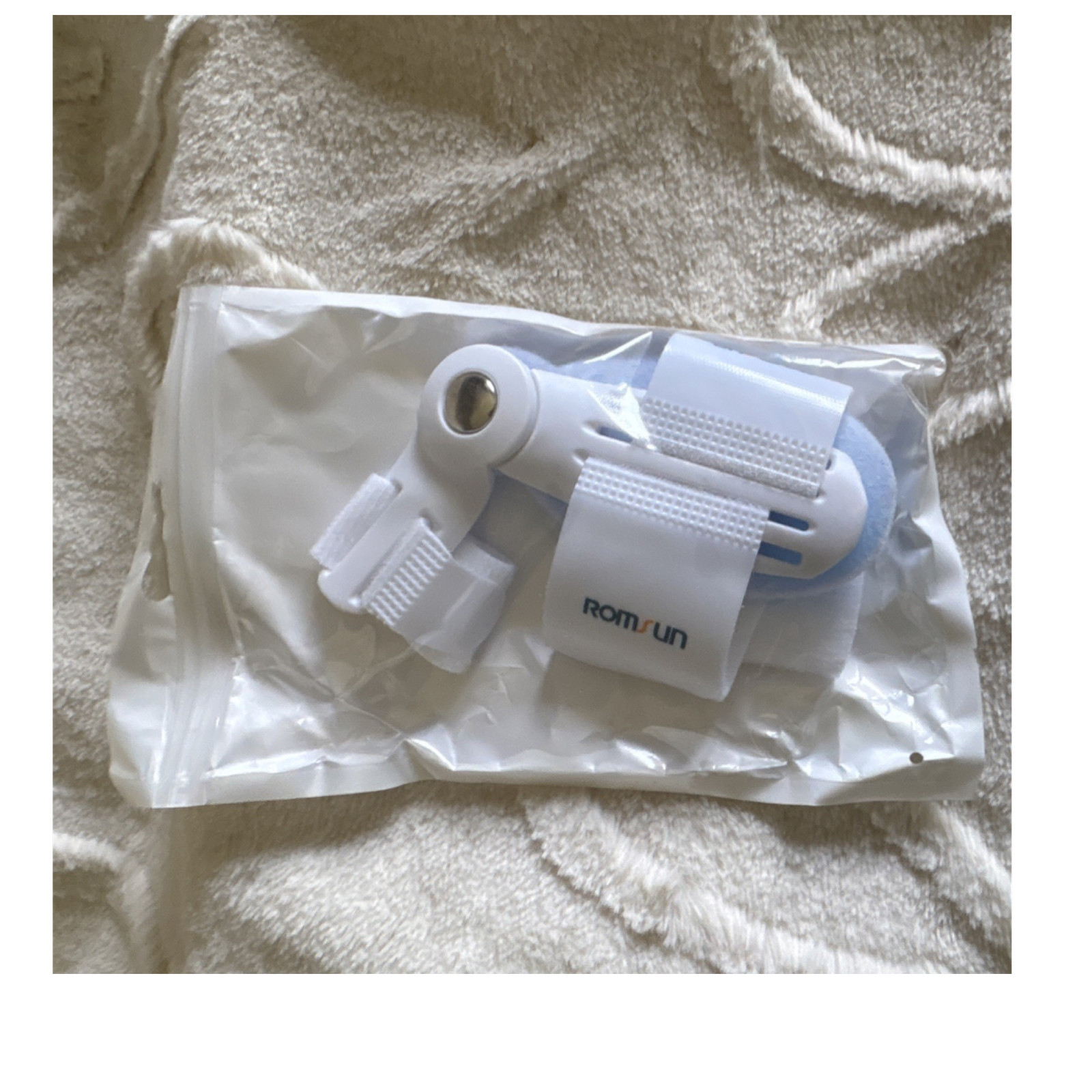 Romrun Hallux Valgus Bunion Splint, Adjustable, White/Blue, MPN X004R43Z03
