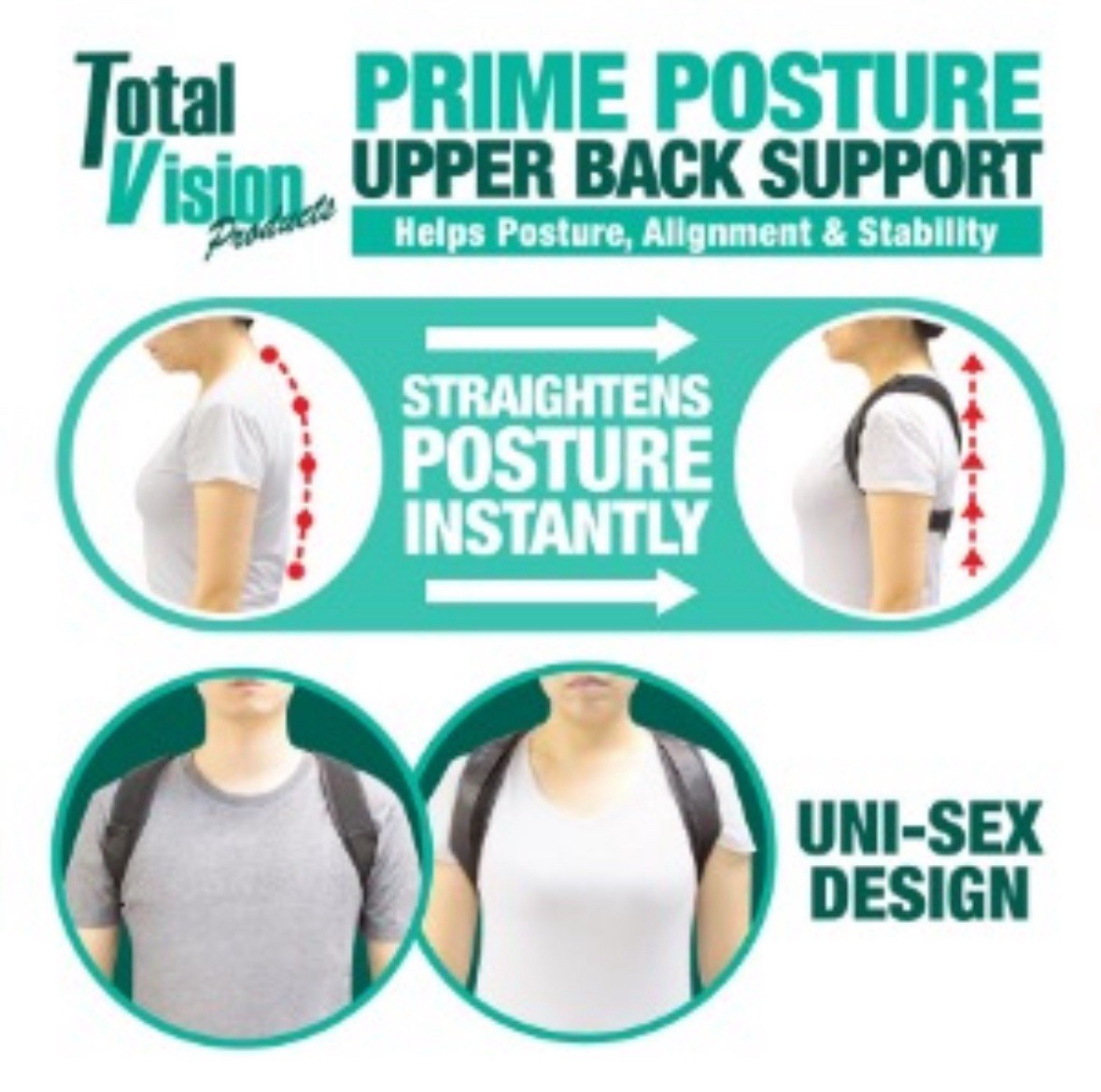 🔙Total Vision Back Support🔙 Stability Upper Posture Prime Alignment| NEW| $45